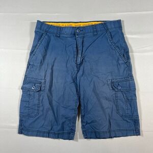 Wearfirst Cargo Shorts Mens 34 Blue Stretch Free Band Performance Hiking Outdoor